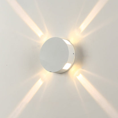 Contemporary Industrial Round Square Waterproof Aluminum Acrylic LED Outdoor Wall Sconce Lamp For Outdoor Patio