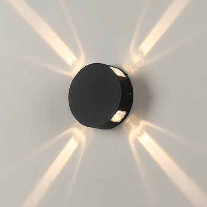 Contemporary Industrial Round Square Waterproof Aluminum Acrylic LED Outdoor Wall Sconce Lamp For Outdoor Patio