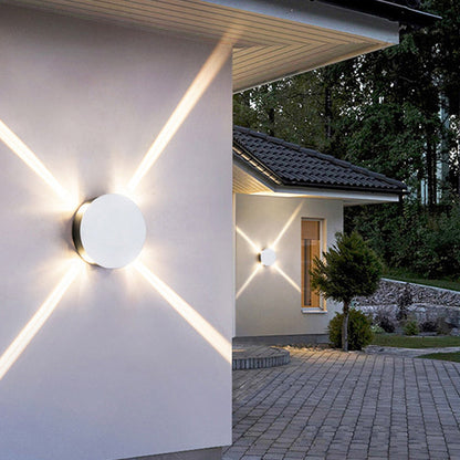 Contemporary Industrial Round Square Waterproof Aluminum Acrylic LED Outdoor Wall Sconce Lamp For Outdoor Patio