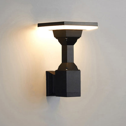 Modern Art Deco Waterproof Round Square Aluminum Silicone PC LED Outdoor Wall Sconce Lamp For Outdoor Patio