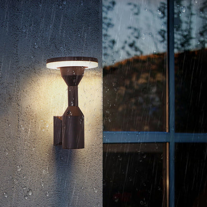 Modern Art Deco Waterproof Round Square Aluminum Silicone PC LED Outdoor Wall Sconce Lamp For Outdoor Patio