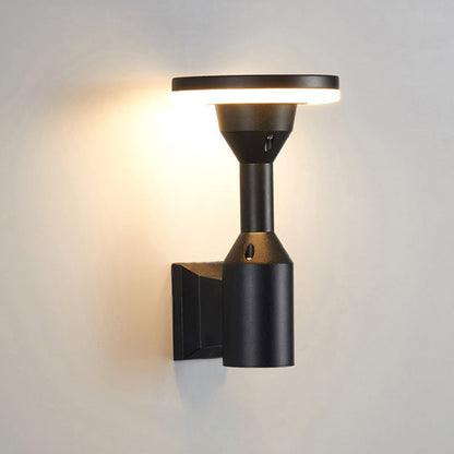Modern Art Deco Waterproof Round Square Aluminum Silicone PC LED Outdoor Wall Sconce Lamp For Outdoor Patio