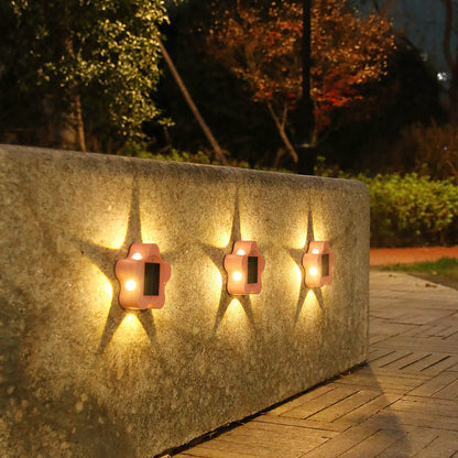 Modern Art Deco Star Waterproof Solar ABS & Acrylic LED Outdoor Wall Sconce Lamp For Outdoor Patio