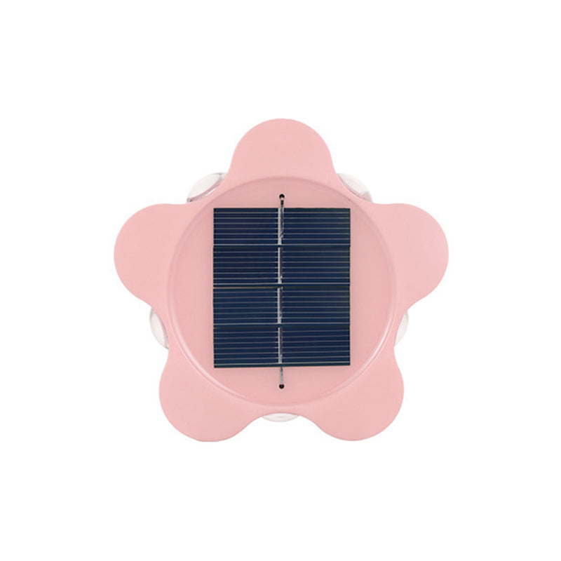 Modern Art Deco Star Waterproof Solar ABS & Acrylic LED Outdoor Wall Sconce Lamp For Outdoor Patio