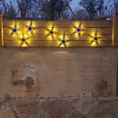 Modern Art Deco Star Waterproof Solar ABS & Acrylic LED Outdoor Wall Sconce Lamp For Outdoor Patio