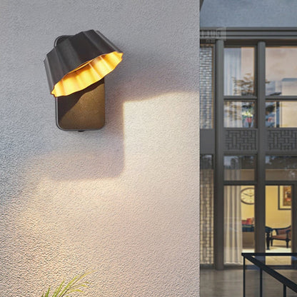 Contemporary Industrial Waterproof Rotatable Flower Aluminum Glass Outdoor LED Wall Sconce Lamp For Outdoor Patio