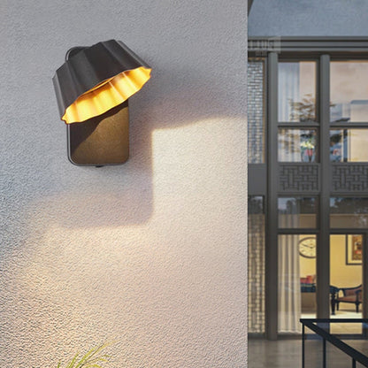 Contemporary Industrial Waterproof Rotatable Flower Aluminum Glass Outdoor LED Wall Sconce Lamp For Outdoor Patio