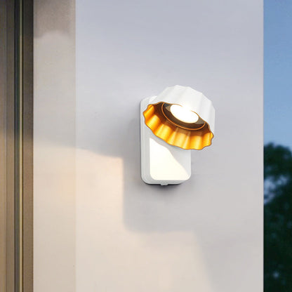 Contemporary Industrial Waterproof Rotatable Flower Aluminum Glass Outdoor LED Wall Sconce Lamp For Outdoor Patio