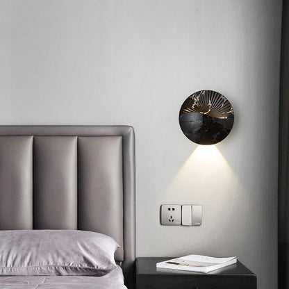 Modern Minimalist Waterproof Round Metal Glass Outdoor LED Wall Sconce Lamp For Garden