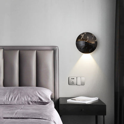 Modern Minimalist Waterproof Round Metal Glass Outdoor LED Wall Sconce Lamp For Garden