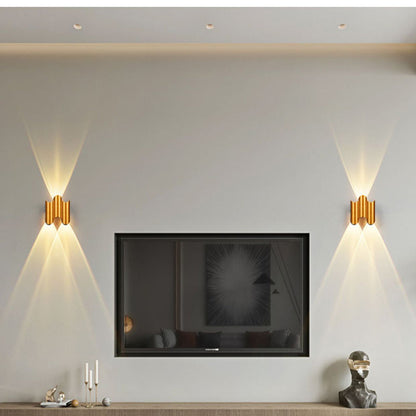 Contemporary Industrial Waterproof Geometric Aluminum PC Outdoor Wall Sconce Lamp For Garden