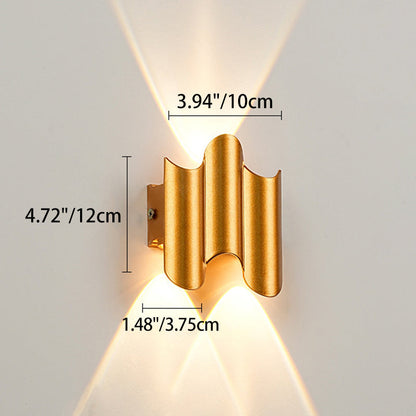 Contemporary Industrial Waterproof Geometric Aluminum PC Outdoor Wall Sconce Lamp For Garden