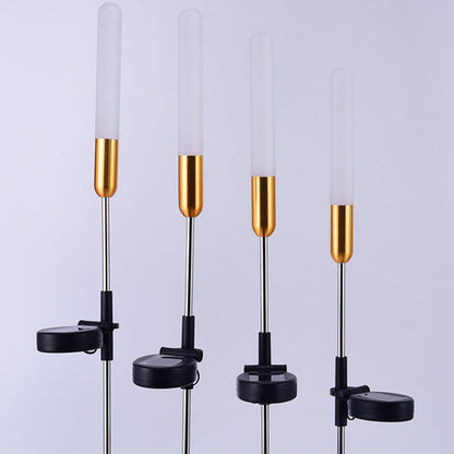 Modern Art Deco Waterproof Solar Cylinder Acrylic Aluminum Stainless Steel ABS LED Outdoor Light Landscape Lighting For Garden