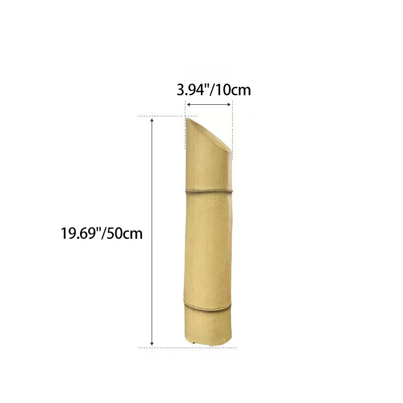 Traditional Rustic Waterproof Solar Bamboo FRP Resin LED Outdoor Light Landscape Lighting For Garden