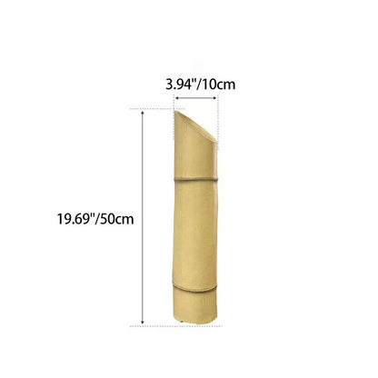 Traditional Rustic Waterproof Solar Bamboo FRP Resin LED Outdoor Light Landscape Lighting For Garden