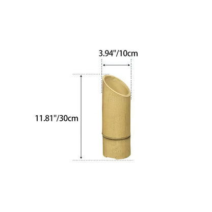 Traditional Rustic Waterproof Solar Bamboo FRP Resin LED Outdoor Light Landscape Lighting For Garden