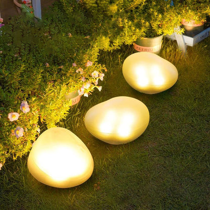 Modern Minimalist Waterproof Solar Pebble PP LED Outdoor Light Landscape Lighting For Garden