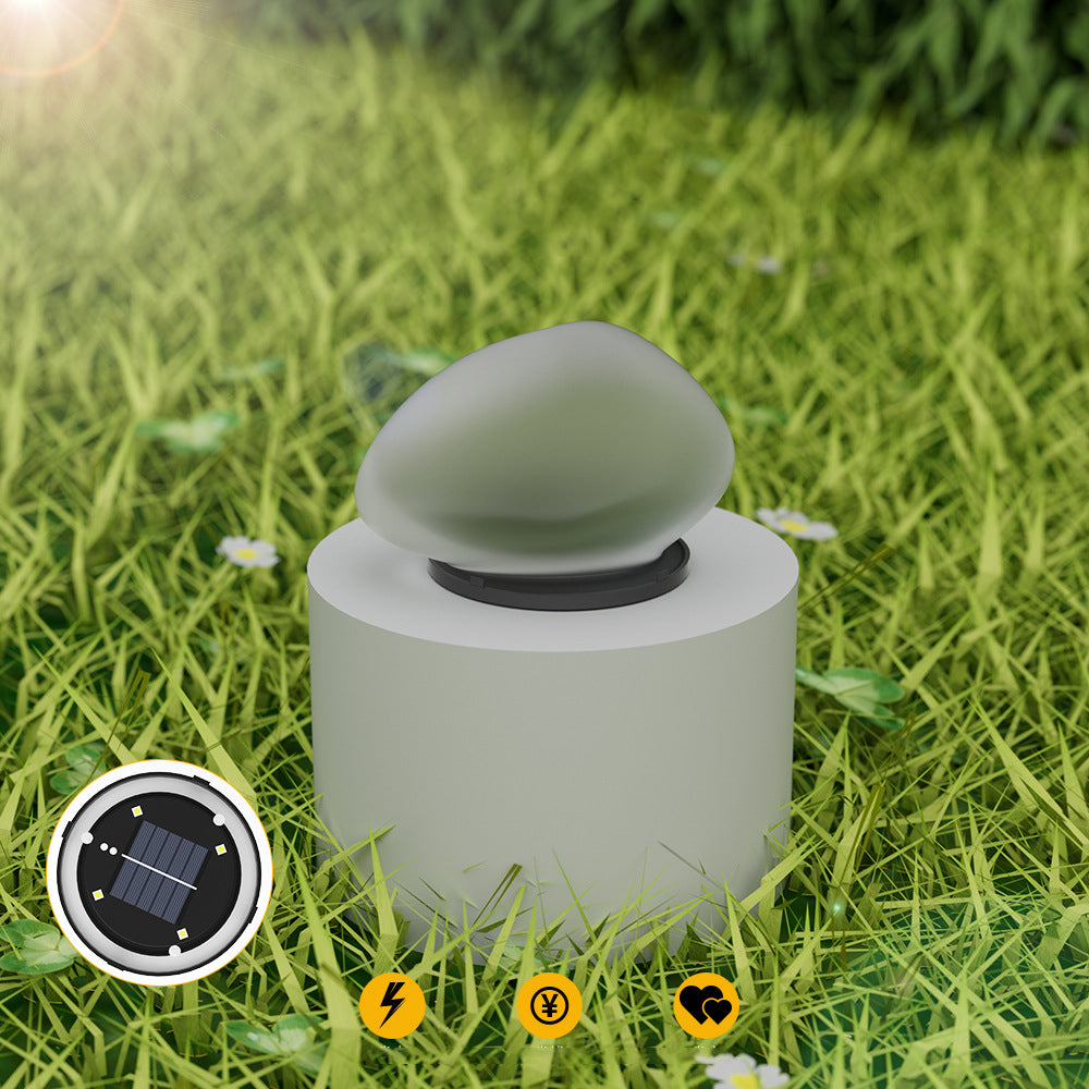 Modern Minimalist Waterproof Solar Pebble PP LED Outdoor Light Landscape Lighting For Garden