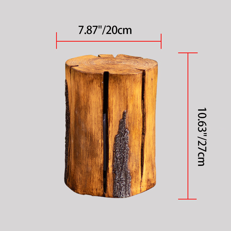Traditional Rustic Waterproof Solar Tree Stump Resin & FRP LED Outdoor Light Landscape Lighting For Garden