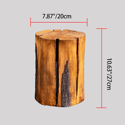 Traditional Rustic Waterproof Solar Tree Stump Resin & FRP LED Outdoor Light Landscape Lighting For Garden