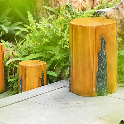Traditional Rustic Waterproof Solar Tree Stump Resin & FRP LED Outdoor Light Landscape Lighting For Garden