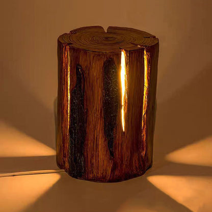 Traditional Rustic Waterproof Solar Tree Stump Resin & FRP LED Outdoor Light Landscape Lighting For Garden