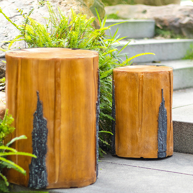 Traditional Rustic Waterproof Solar Tree Stump Resin & FRP LED Outdoor Light Landscape Lighting For Garden