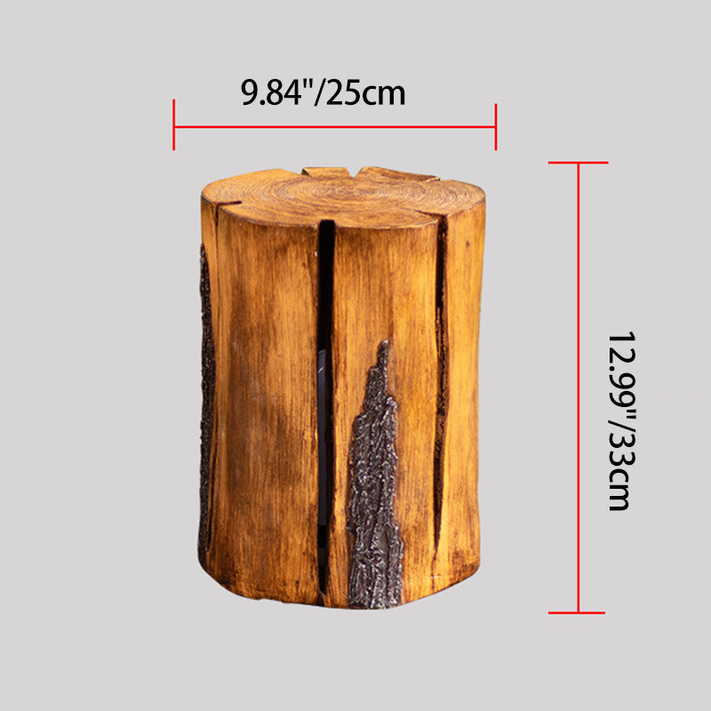 Traditional Rustic Waterproof Solar Tree Stump Resin & FRP LED Outdoor Light Landscape Lighting For Garden