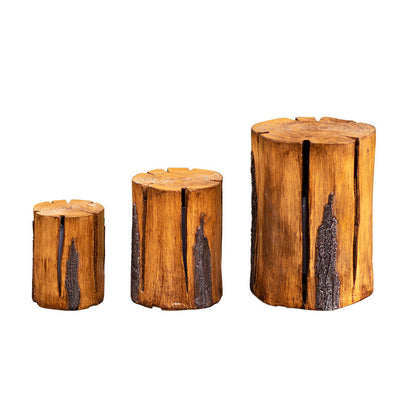 Traditional Rustic Waterproof Solar Tree Stump Resin & FRP LED Outdoor Light Landscape Lighting For Garden