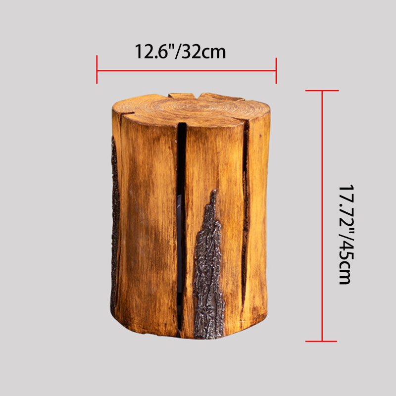 Traditional Rustic Waterproof Solar Tree Stump Resin & FRP LED Outdoor Light Landscape Lighting For Garden