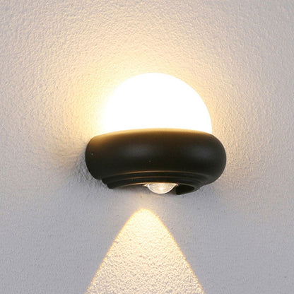 Modern Minimalist Waterproof UFO Aluminum Plastic LED Outdoor Wall Sconce Lamp For Garden