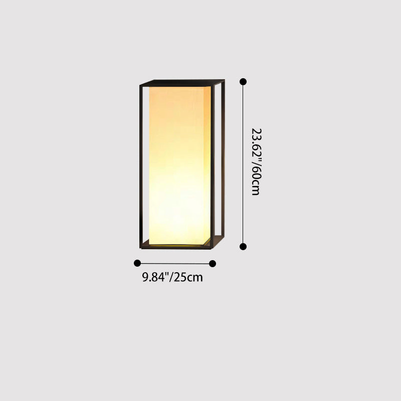 Modern Minimalist Waterproof Solar Rectangular Stainless Steel Acrylic LED Outdoor Light Landscape Lighting For Garden