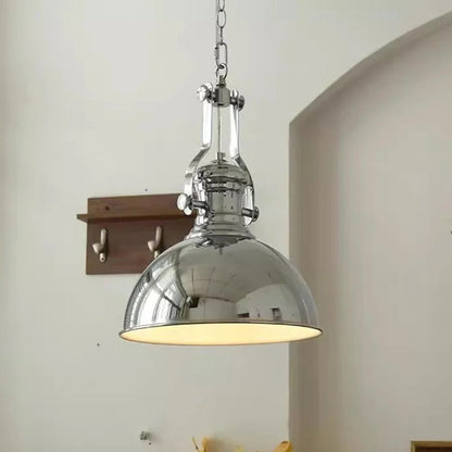 Contemporary Industrial Iron Glass Bowl 1-Light Pendant Light For Dining Room