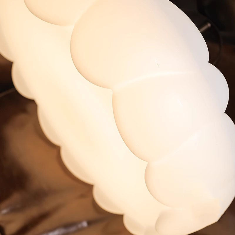 伝統的なフレンチアイアンPEウッドラウンドフラワーLEDセミフラッシュマウント寝室用照明