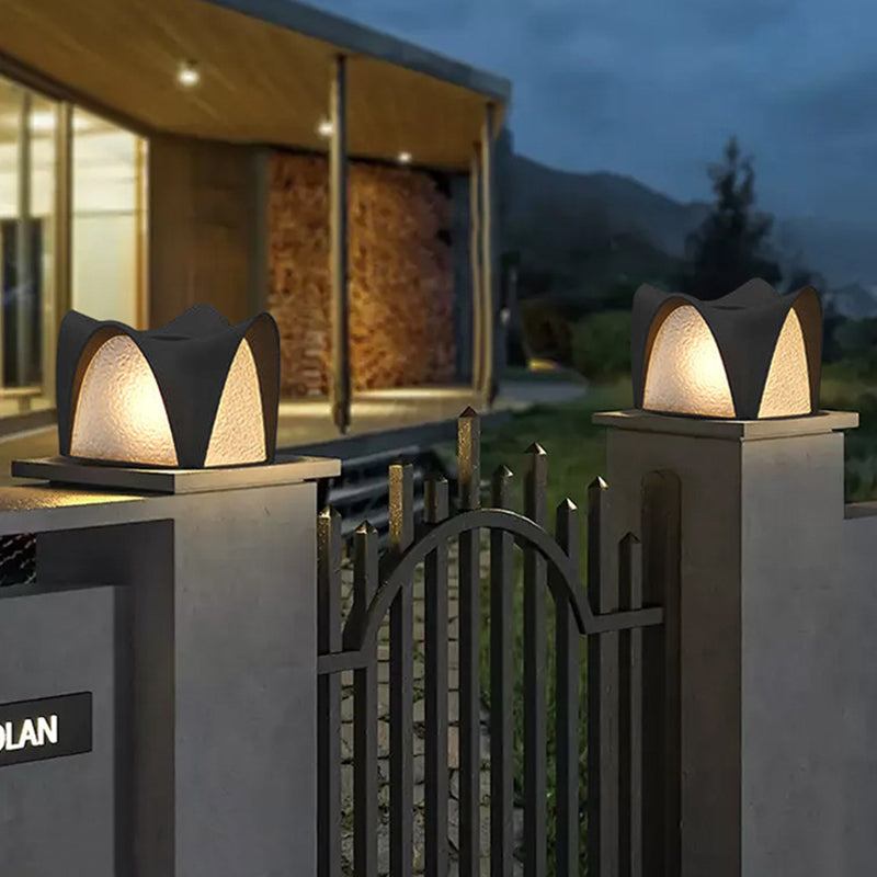 Modern Minimalist Waterproof Solar Stainless Steel ABS Round LED Landscape Lighting Outdoor Light For Outdoor Patio