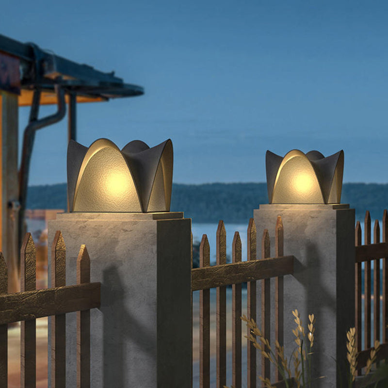 Modern Minimalist Waterproof Solar Stainless Steel ABS Round LED Landscape Lighting Outdoor Light For Outdoor Patio