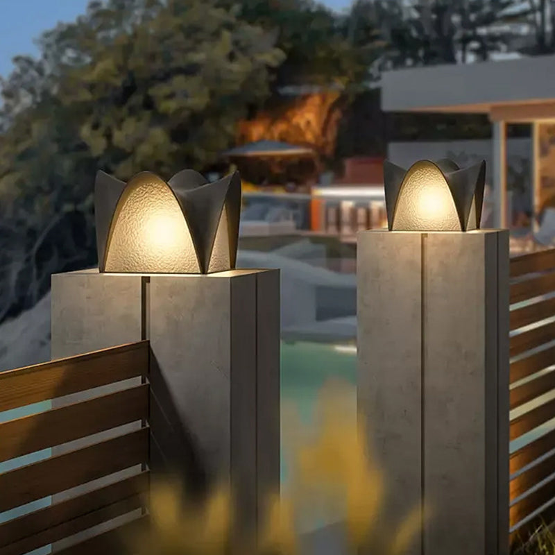 Modern Minimalist Waterproof Solar Stainless Steel ABS Round LED Landscape Lighting Outdoor Light For Outdoor Patio