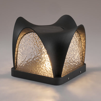 Modern Minimalist Waterproof Solar Stainless Steel ABS Round LED Landscape Lighting Outdoor Light For Outdoor Patio