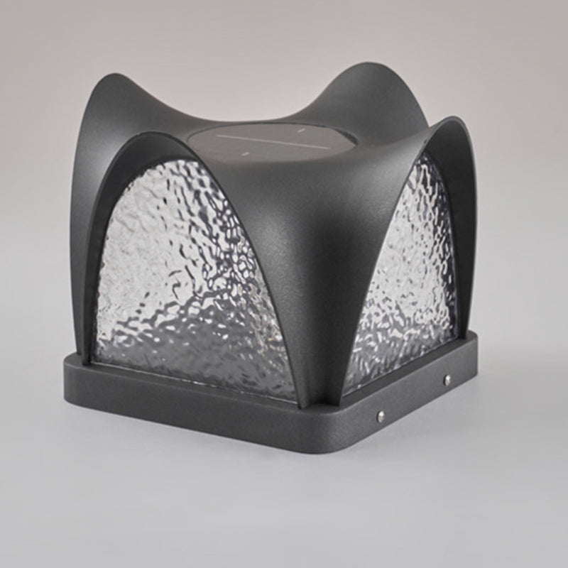 Modern Minimalist Waterproof Solar Stainless Steel ABS Round LED Landscape Lighting Outdoor Light For Outdoor Patio