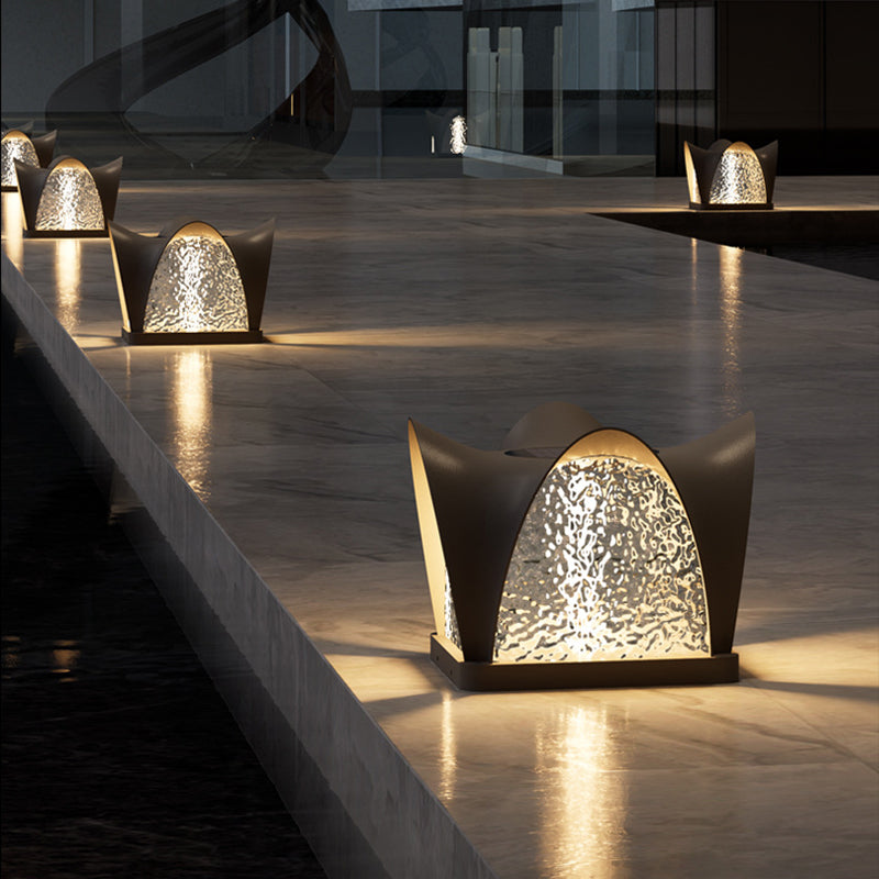 Modern Minimalist Waterproof Solar Stainless Steel ABS Round LED Landscape Lighting Outdoor Light For Outdoor Patio