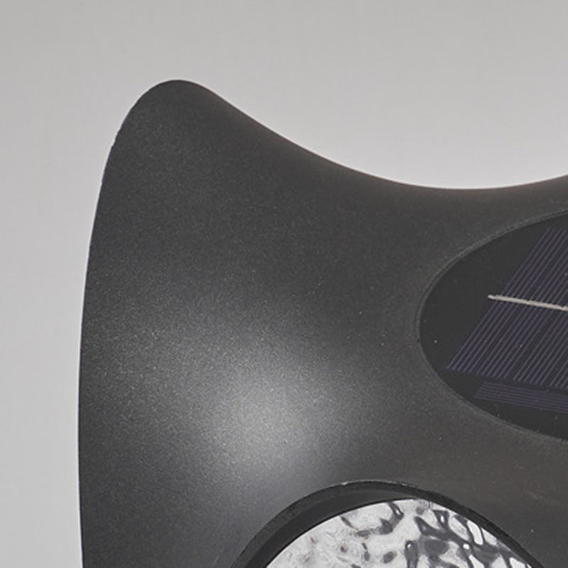 Modern Minimalist Waterproof Solar Stainless Steel ABS Round LED Landscape Lighting Outdoor Light For Outdoor Patio