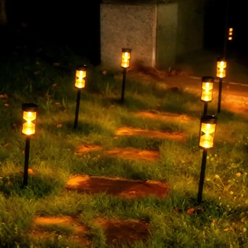 Modern Art Deco Waterproof Solar ABS PC Linear LED Outdoor Light For Garden