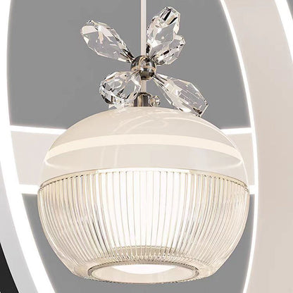 Modern Luxury ABS Iron Aluminum Acrylic Silica Round LED Chandelier For Dining Room