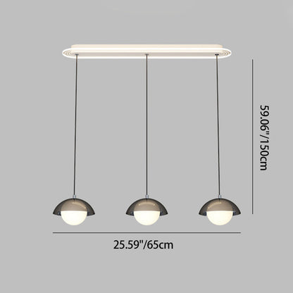 Modern Minimalist Iron Acrylic Round Linear LED Chandelier For Dining Room