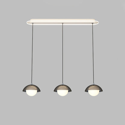 Modern Minimalist Iron Acrylic Round Linear LED Chandelier For Dining Room