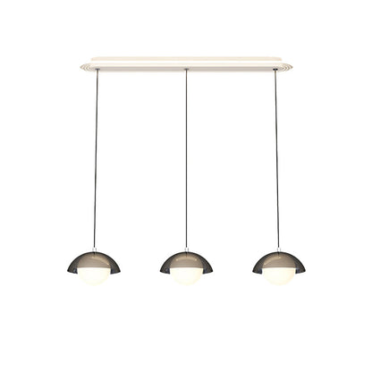 Modern Minimalist Iron Acrylic Round Linear LED Chandelier For Dining Room