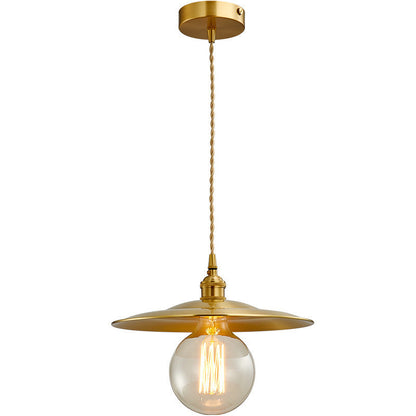 Contemporary Industrial Copper Glass Linear 1-Light Pendant Light For Dining Room