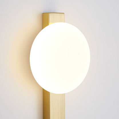 مصباح حائط LED دائري من البلاستيك والحديد بتصميم عصري بسيط لغرفة النوم 