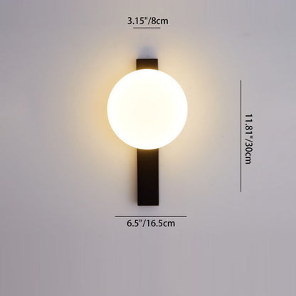 مصباح حائط LED دائري من البلاستيك والحديد بتصميم عصري بسيط لغرفة النوم 