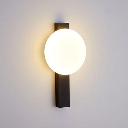مصباح حائط LED دائري من البلاستيك والحديد بتصميم عصري بسيط لغرفة النوم 